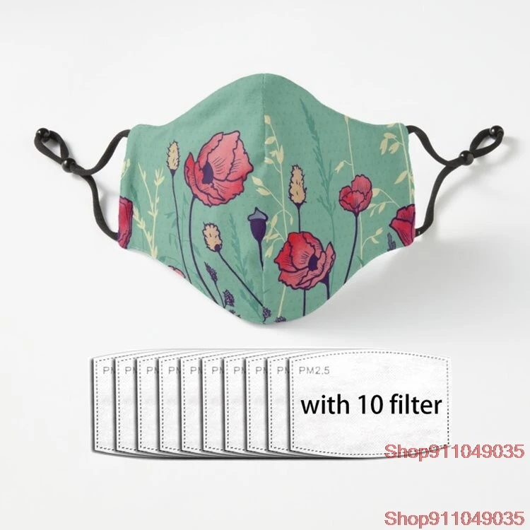 

Summer Field Draw Print Face Fashion Masks Mouth Adult Reusable Washable Fabric Mask Masks men/Women Face Cover