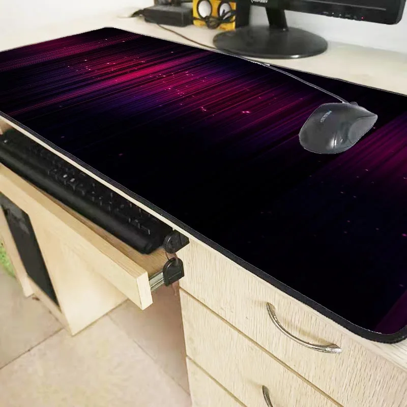 Коврик для мыши XGZ с фиолетовыми линиями большой игровой коврик скоростных игр