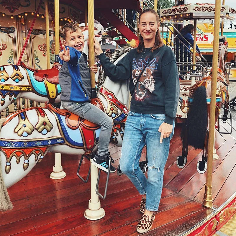 

Rowling Tiger Print Vintage Sweatshirt Hoodie Women 2021 Autumn Winter Cotton Long Sleeve Hoodies Black Loose Streetwear Tops