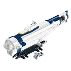 1552 шт., конструктор MOC сделай сам, серия фильмов Subnautica, глубоководные субмарины, блоки, модульная Военная серия, блочная модель