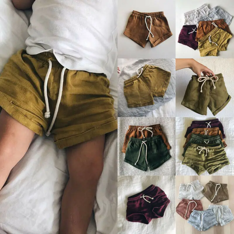 

Casual Baby Toddler Boy Girl Cotton Shorts Kids Summer Trousers PP Pants 0-3T
