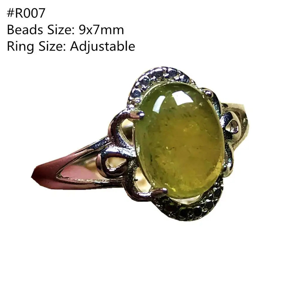 

Женское и мужское кольцо из 100% натурального турмалина, регулируемое серебряное кольцо на палец с кристаллами и овальными бусинами, AAAAA