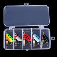 rotating spinner fishing lure 5 2g sinking spoon sequins metal hard bait treble hooks wobblers bass pesca tackle fish lure set