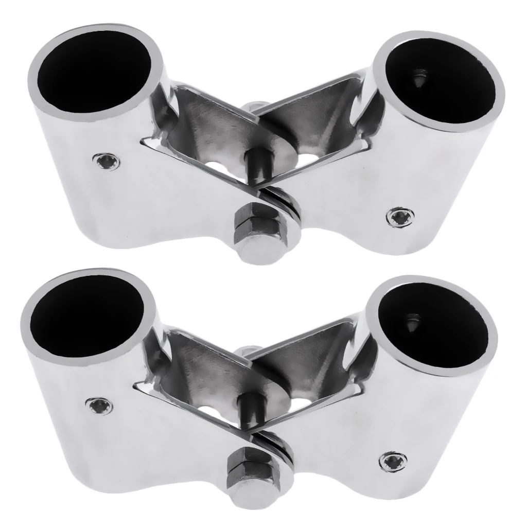 

2pcs 25mm Stainless Steel Boat Bimini Top/Rail Fitting Swivel Tube Connector