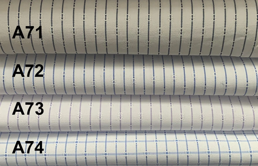 

3 Dress Shirts High Density High Cotton Content Custom Made French Cuff Office Shirts Blue Striped Man Dress Shirts For Men 2021