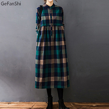 Vestido vintage a cuadros para mujer...