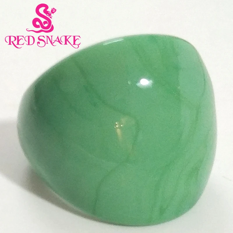 Модное кольцо ручной работы в виде Красной змеи бледно-зеленого цвета | Украшения