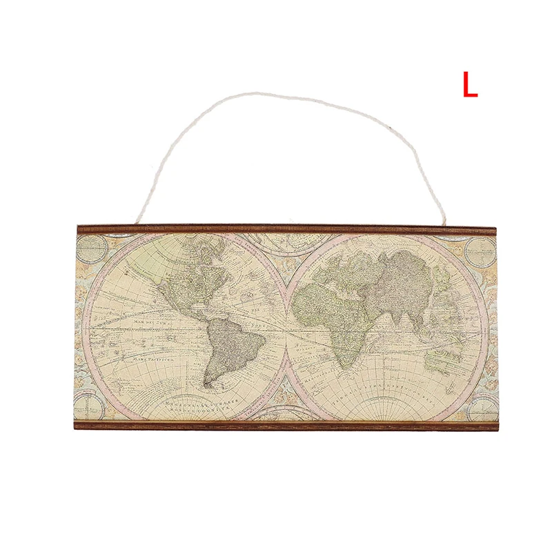 

Size S M Mini World Map 1/12 Simulation Furniture Model Toys for Doll House Decoration Dollhouse Miniature Accessories