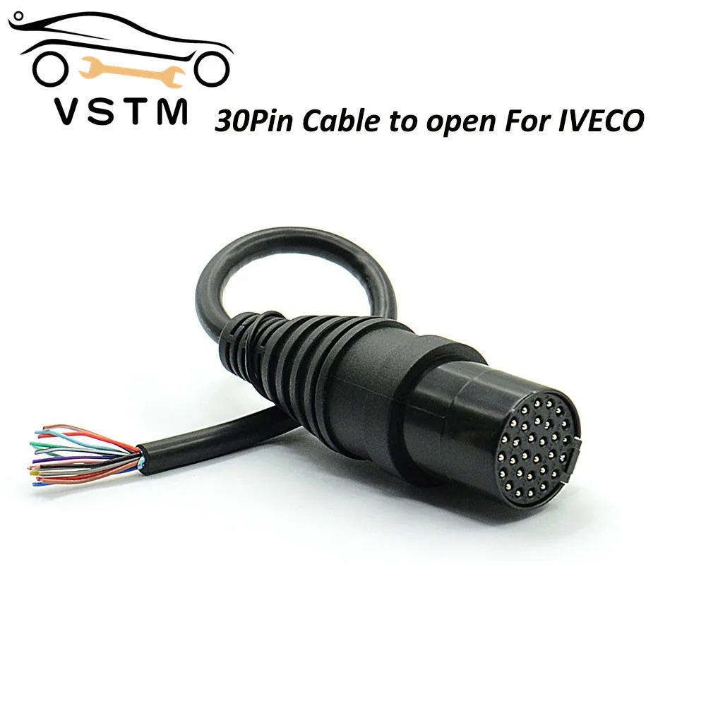 

2021 новейший OBD адаптер для IVECO 30Pin открыть женский грузовик OBD2 кабель OBDii разъем для IVECO 30 pin-код, чтобы открыть