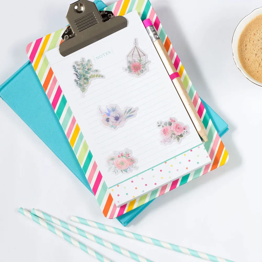 

60pcs DIY Scrapbook Sticker Fashion Diary Paper Decals Creative DIY Craft Photo Album Sticker (Random Style, Garden)