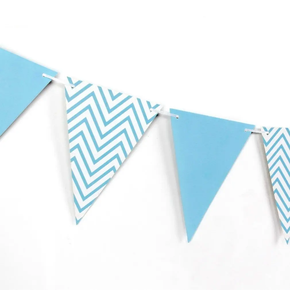 Блестящие бумажные Вымпел Баннер треугольной формы флаги Флаг День Рождения