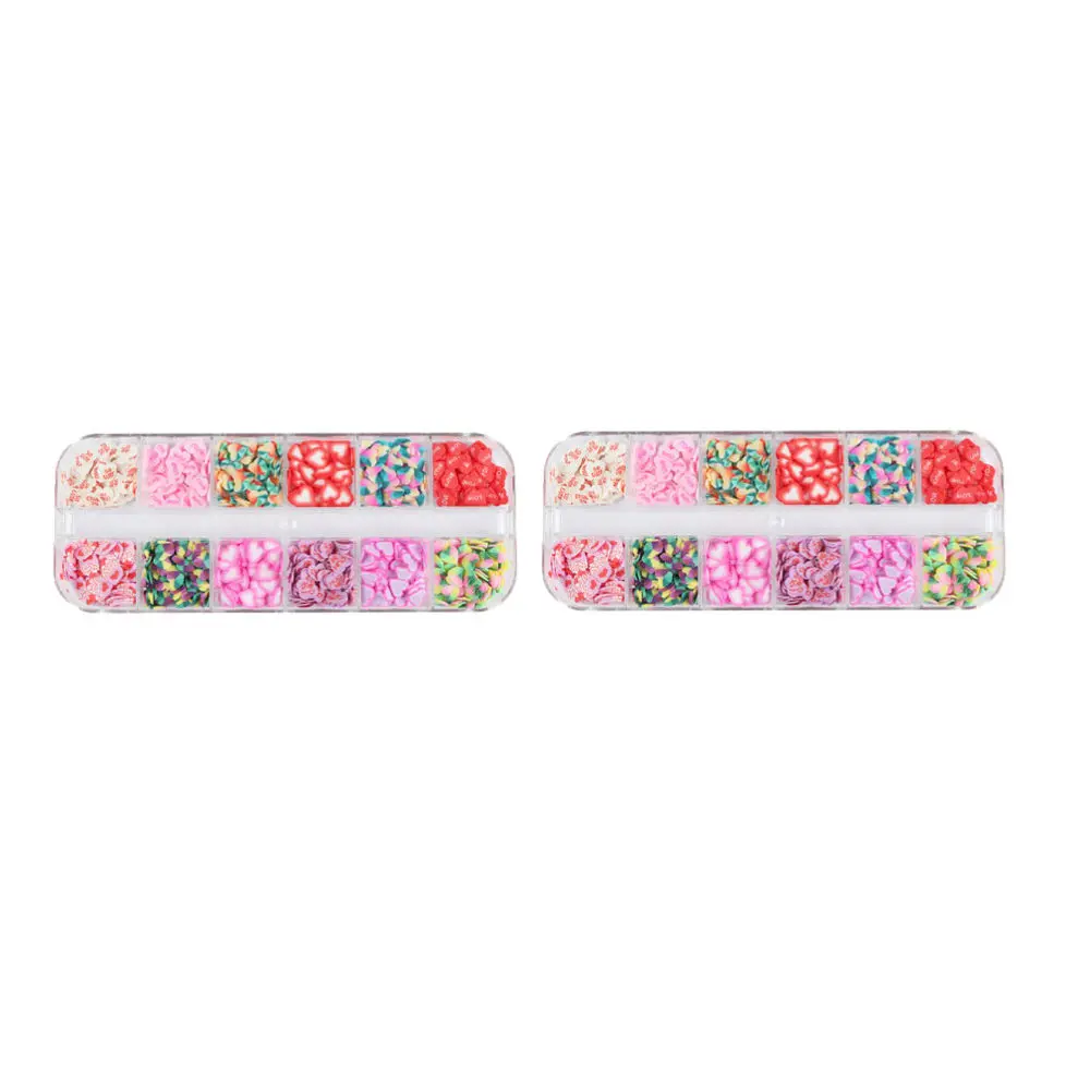 

2 Boxes Nail Art DIY Decals Heart-shape Nail Decorators Nail Art Decors