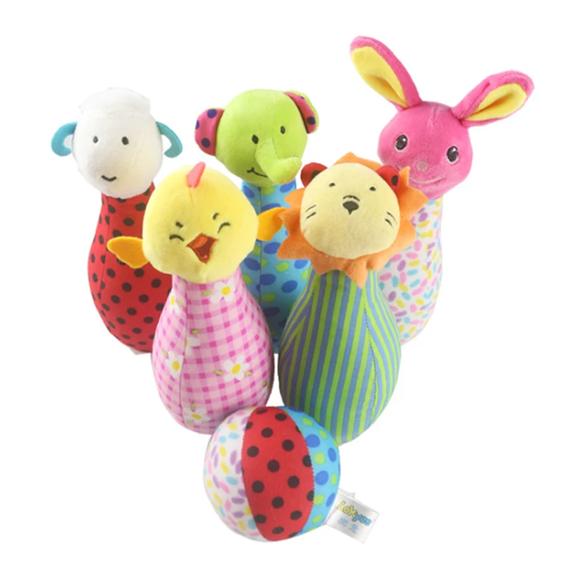 Мультяшные детские забавные игрушки безопасные милые животные боулинг игры