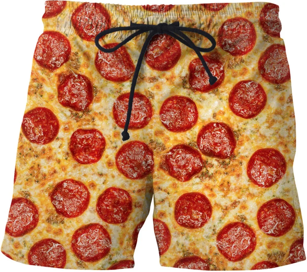 

US Size Sausage Party Donuts Food 3D Printed Mens Unisex Streetwear Elastic Waist Shorts Summer Beach Harajuku Casual Shorts