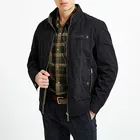 Мужская хлопковая двухсторонняя куртка в стиле милитари, размеры до 8XL