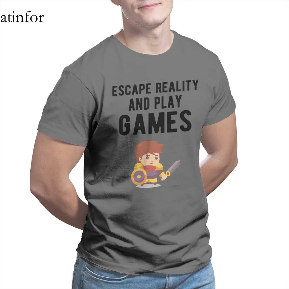 

Gamer Gift Escape reality man Men's T-shirt Essentials Cute Sleeve Streetwear Cosplay Hip-Hop Plus Size Clothing 26918