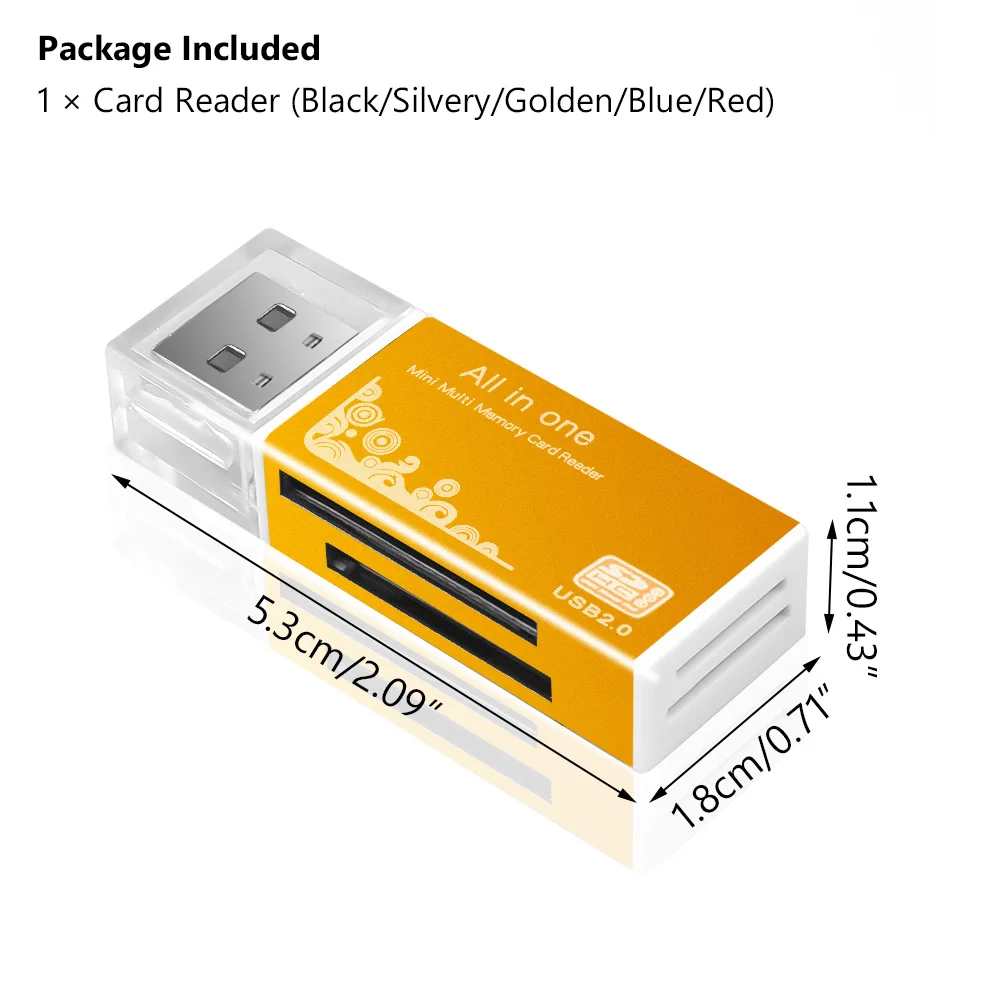 4 в 1 USB 2 0 SD карта памяти для Micro карты TF MS SDHC MMC M2 Duo Pro адаптер ноутбука настольного