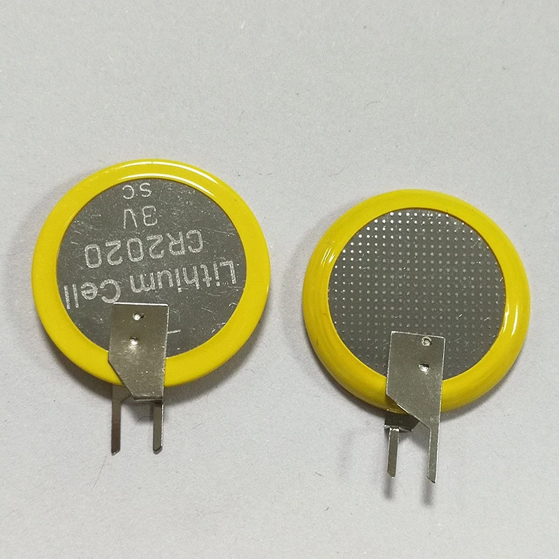 2 шт./лот CR2020 2020 с контактами литиевая батарея монетница паяльная ножка для пульта