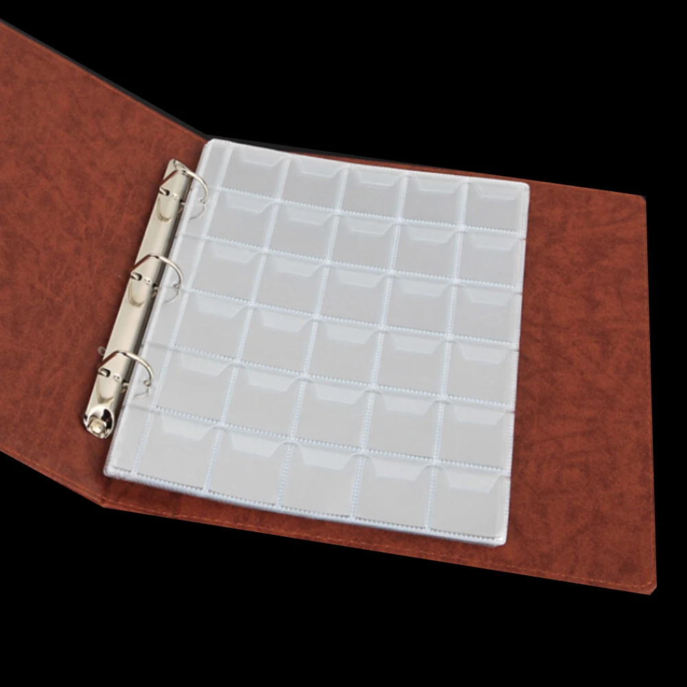 

1 Sheets PVC Material Money Album Case 30 Pockets Plastic Coin Holders Storage Collection