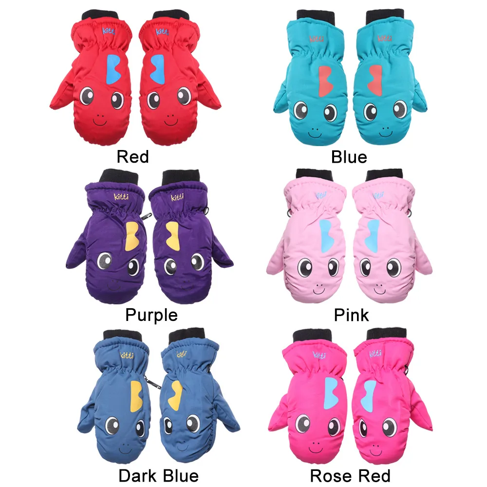 1 пара Детские милые Мультяшные перчатки теплые зимние для мальчиков и девочек