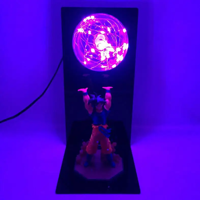 Фиолетовый Аниме ночник Dragon Ball ночник Light Сон Гоку взрывные бомбы Luminaria светодиодный ночник для детей Dragon Ball лампа DBZ декоративный свет детский ночник ЕС США штекер - Испускаемый цвет: Фиолетовый
