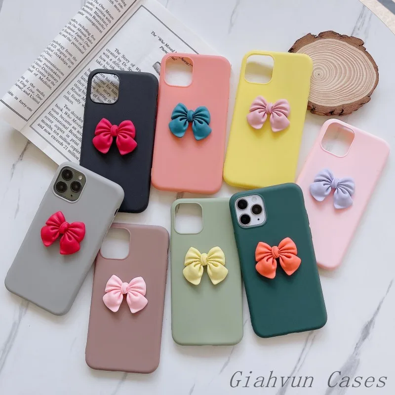 

3D Cute Sweet Bowknot Soft Silicone Cover For Samsung Galaxy M02S M 10 20 30 30S 31 60 80 S Note 20 8 9 10 Lite Pro Ultra case