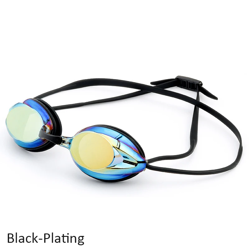 black plating Лучшие плавательные очки, плавательные очки HD мужские и женские водонепроницаемые противотуманные очки для купальные принадлежности - Цвет: black plating