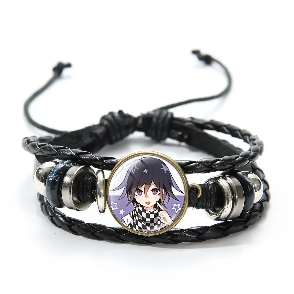 Style 13 SIAN Cool Game рисунок Собранный тканый кожаный браслет Dangan Ronpa Danganronpa V3 Akamatsu Kaede художественный узор стекло драгоценный камень браслеты - Окраска металла: Style 13