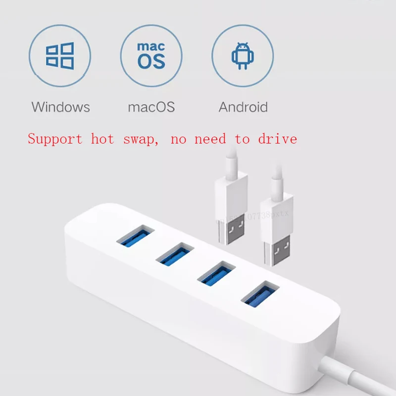 Xiaomi 4 порта USB3.0 хаб с резервным интерфейсом питания USB удлинитель концентратора удлинитель коннектор адаптер для планшетного компьютера