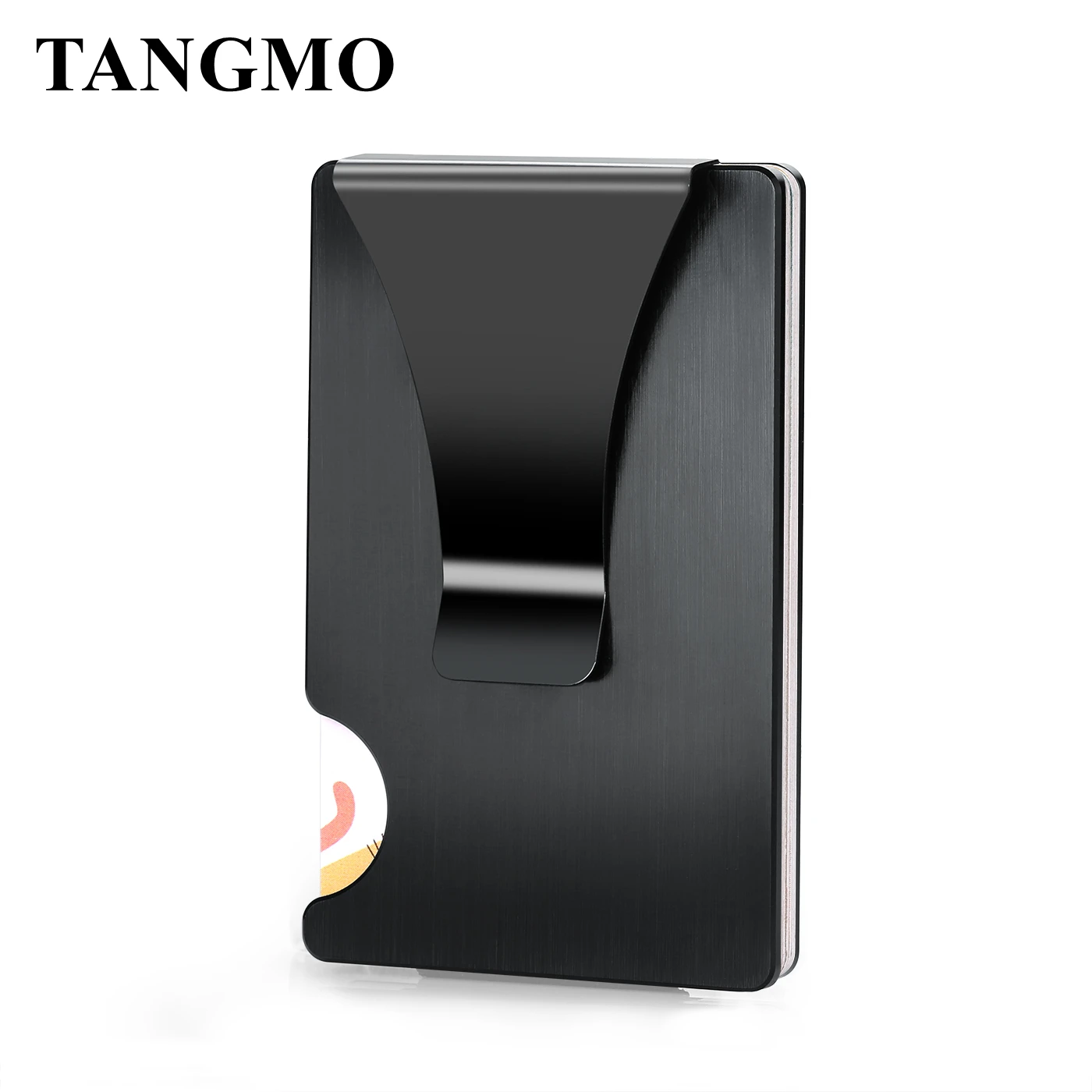 

TANGMO New Slim Card Holder Aluminium ID Card Holder Man Mini Wallet with RFID Anti-theft Protection Metal Money Clip Card Case