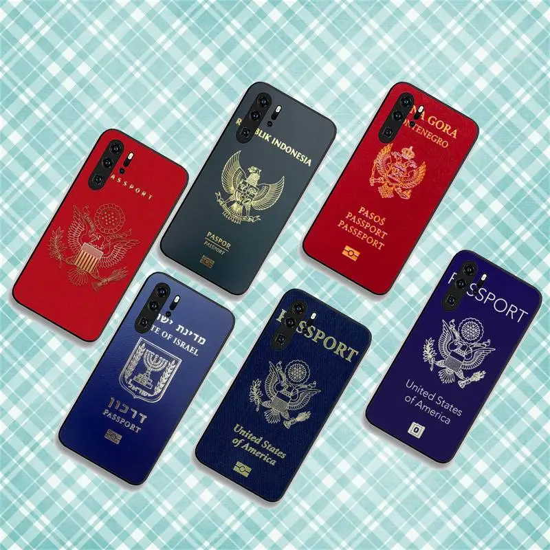 

Countries Passport Phone Case For Huawei G7 G8 P7 P8 P9 P10 P20 P30 Lite Mini Pro P Smart Plus Cove Fundas