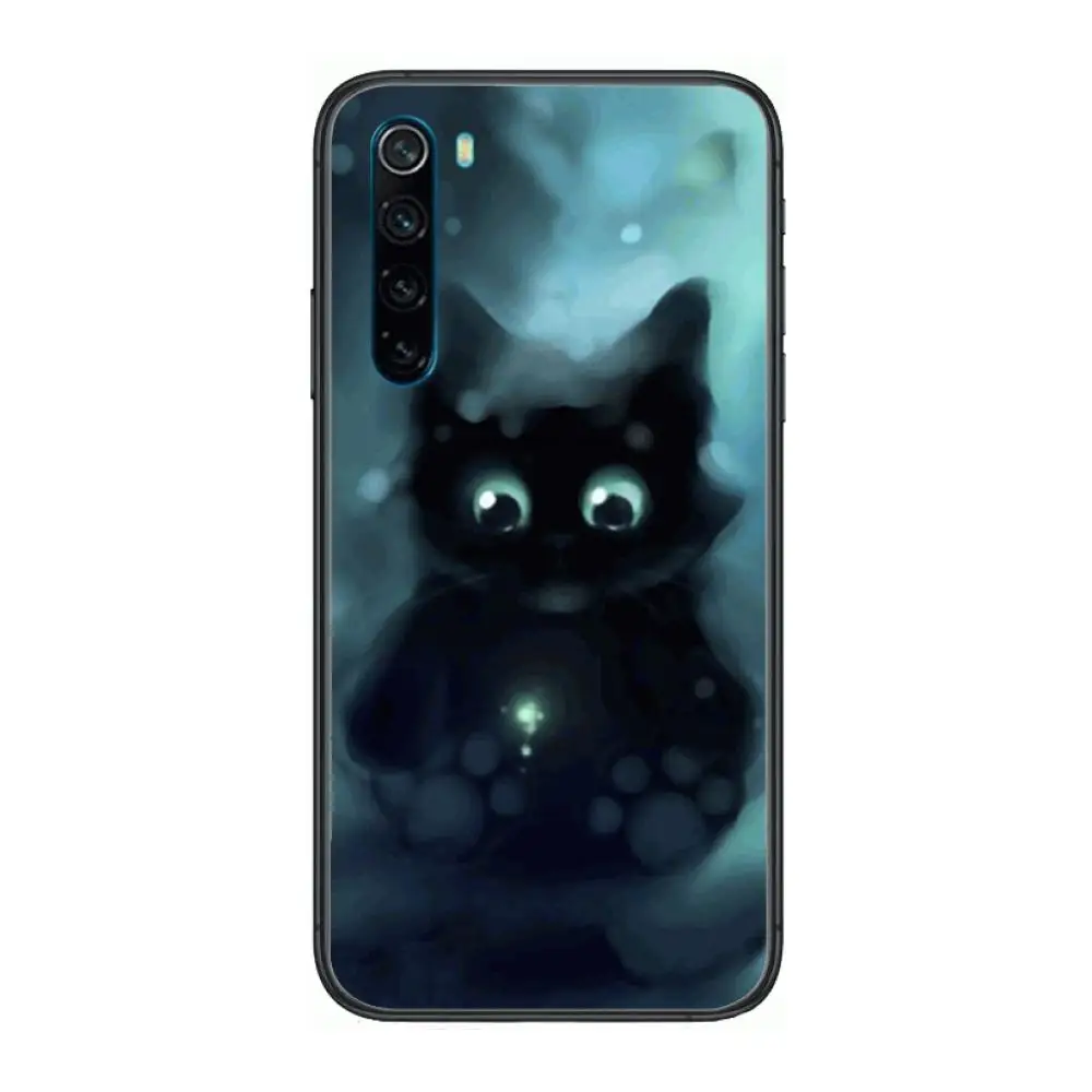 

Kim Haskins Cat cartoon Phone Case For XiaoMi Redmi Note 9S 8 7 6 5 A Pro T Y1 Anime Black Cover Silicone Back Pretty