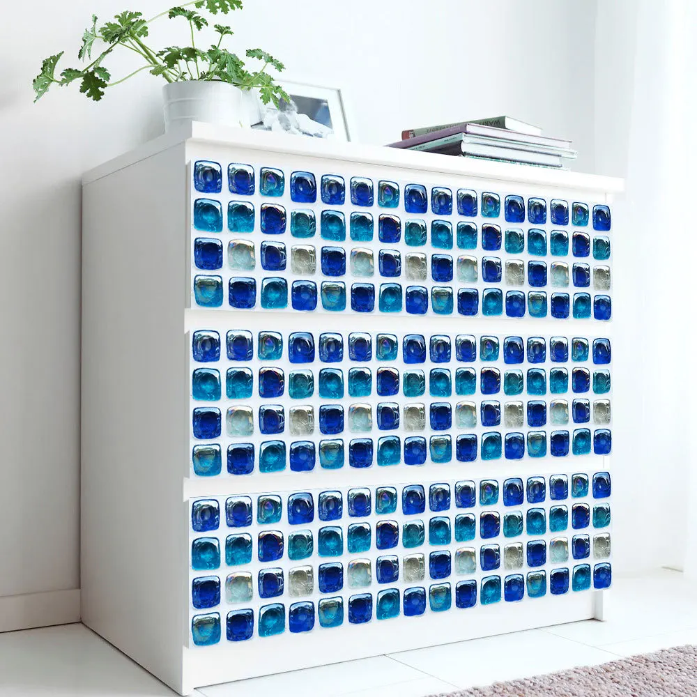 10 шт./компл. темно-серая плоская мозаичная плитка настенная наклейка столы ванная