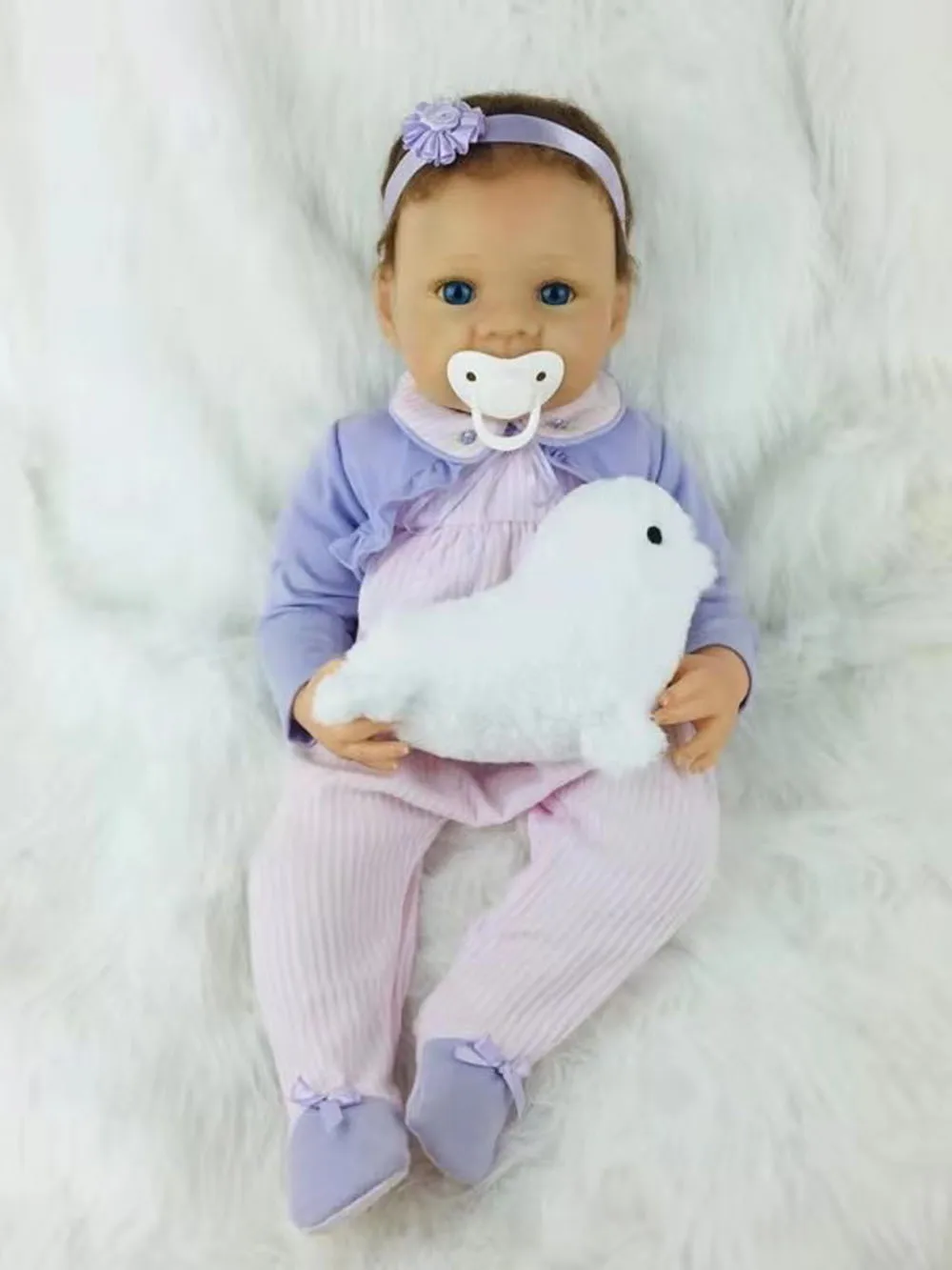 sea lion(white) Avani кукла «Лиза» Новорожденные куклы реалистичные куклы Reborn 18 дюймов реалистичные детские куклы для детей - Цвет: sea lion(white)
