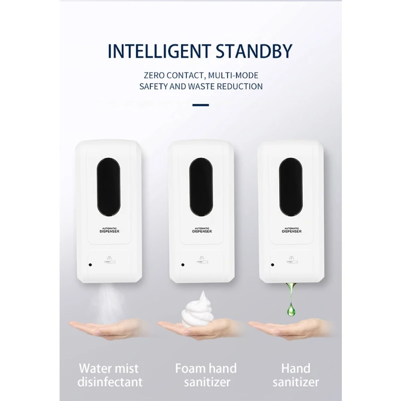 

2020 Automatic Hand Sanitizer Dispenser Alcohol Spray Machine 1000ML Touchless Wall Mounted Sensor Smart Dispensers