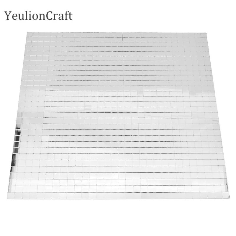 YeulionCraft 30x30 см мини самоклеящаяся квадратная стеклянная зеркальная мозаичная