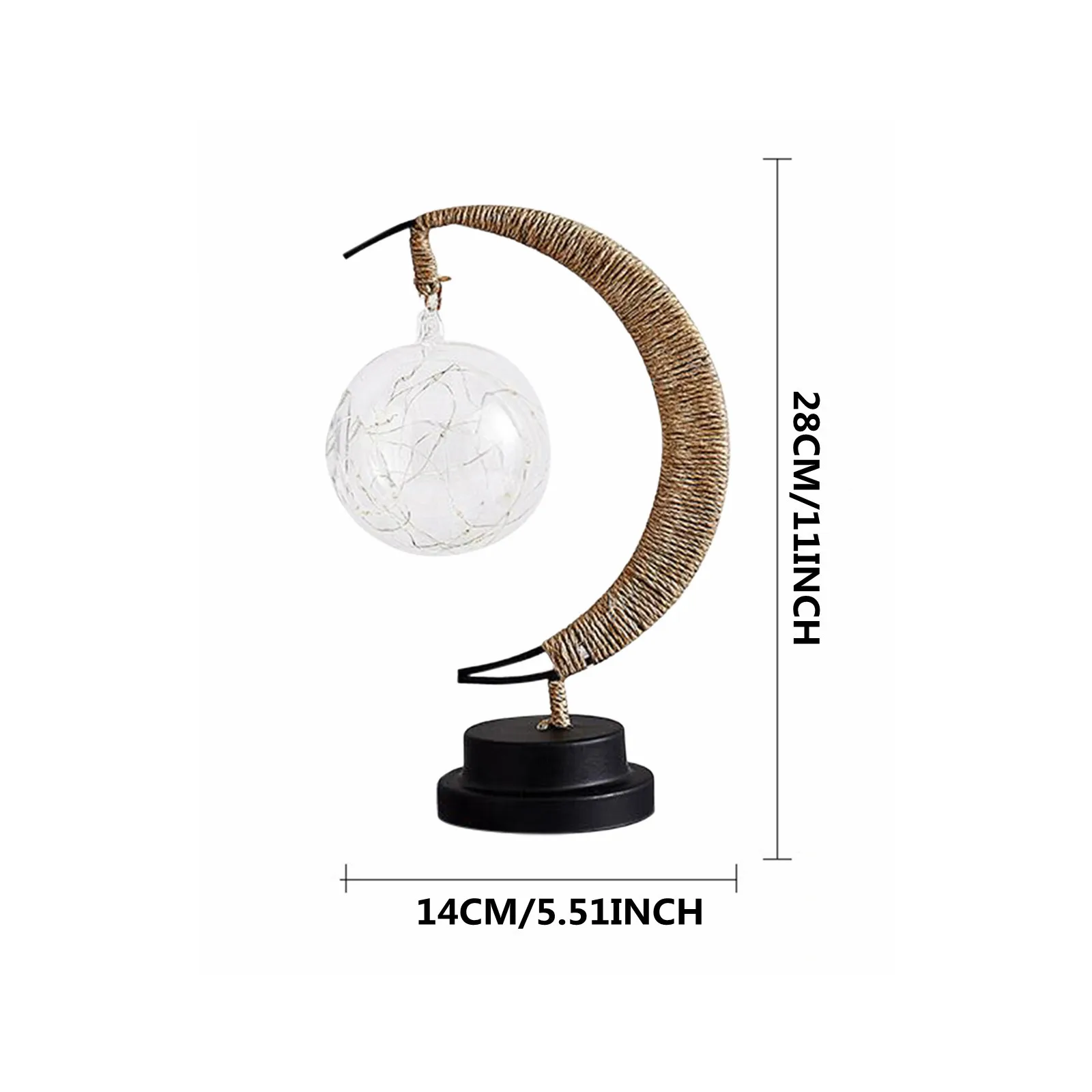 

LED Decorative Light Moon modeling Handmade USB Wrought Iron Night Light Energy saving Party room Atmosphere decoration
