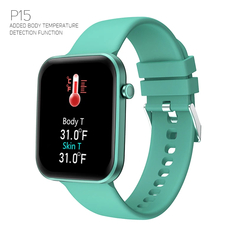 

P15 1.69 inch Healthy Smart Watch Men Women Body temperature monitoring Fitness Tracker Smartwatch for Xiaomi Android phone