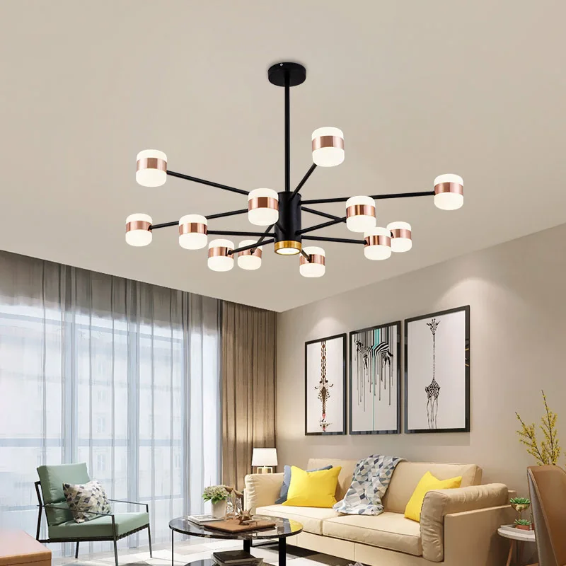 LukLoy NEW Nordic Simple Chandelier Study Suspension Art Lamp Bedroom Living Room Decoration Acrylic LED Light | Лампы и освещение