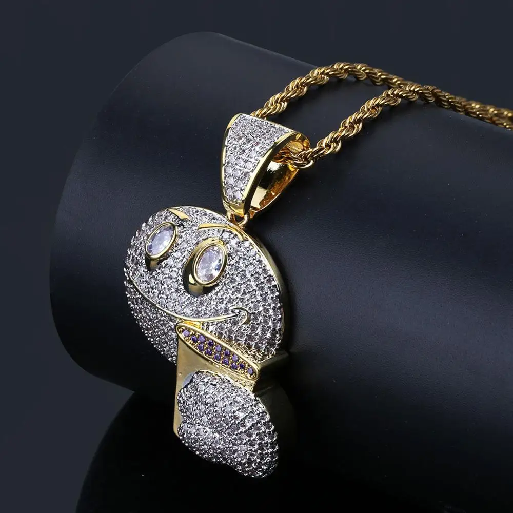 

Хип-хоп AAA кубический цирконий проложенный Bling Iced Out Holding coffee Cup Мультфильм Аватар Подвески ожерелье для мужчин рэппер ювелирные изделия