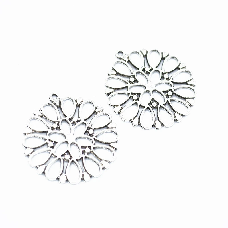 30 шт Цветочные амулеты DIY ювелирные изделия кулон подходящие Браслеты и ожерелья