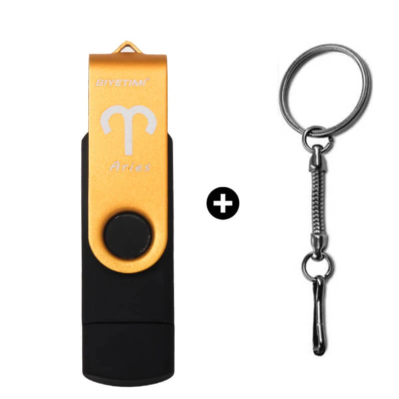 Aries Флеш-накопитель otg usb флэш-накопитель 12 созвездий, объемом памяти 32 Гб или 64 ГБ для android мобильный телефон карта памяти флешка - Цвет: Aries