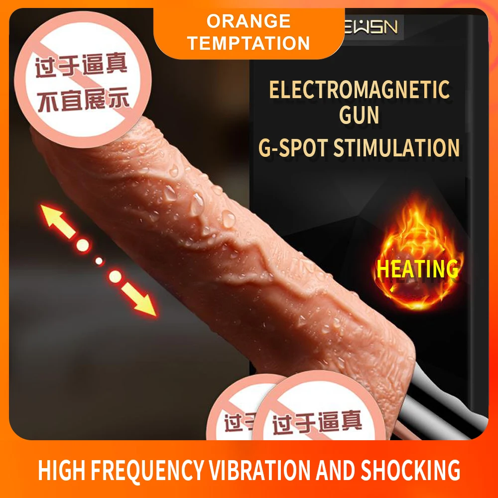 10 скоростей нагревание реалистичный Электрический Пенис Вибратор большой