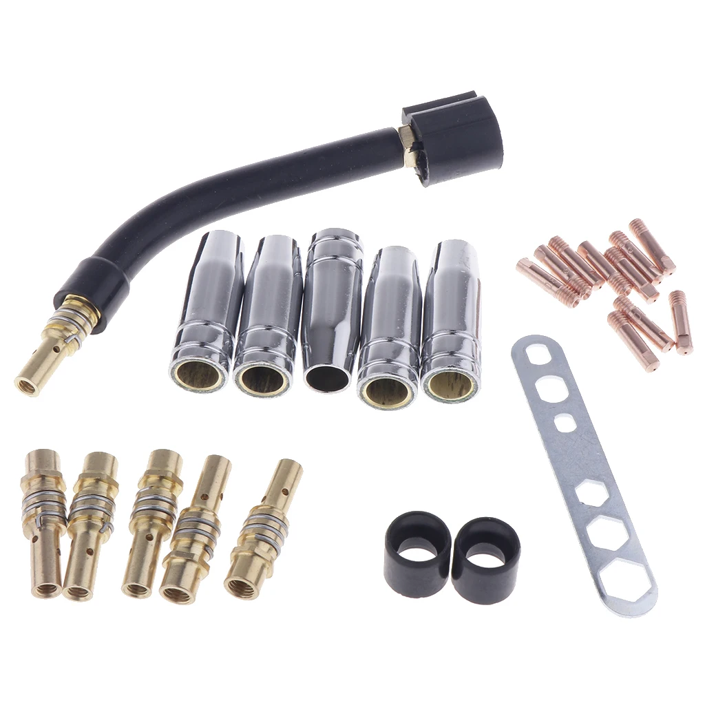 

15AK Welding Torch Part Kit Accessories Nozzle, Tips M6*25*038, Insulating Sleeve