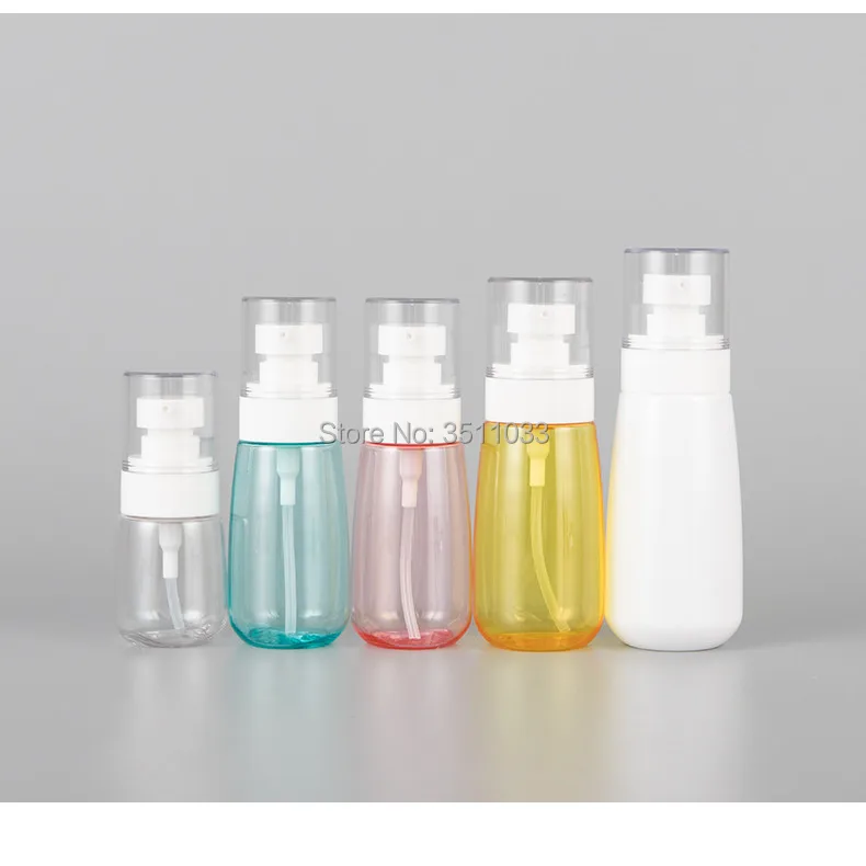 25pcs 30ml-100ml Clear Pink Blue Fine Mist Spray Bottle Emulsion Liquid Empty Travel Portable Refillable Lotion | Красота и здоровье