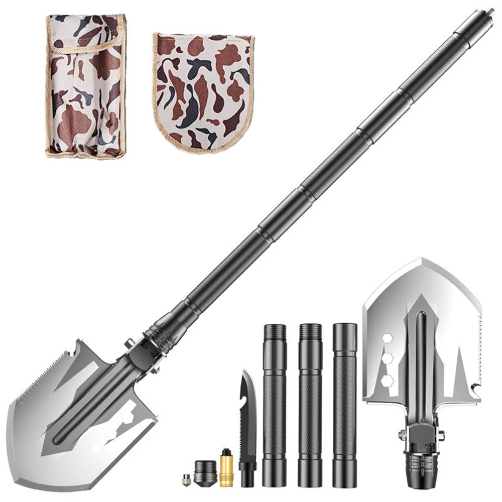 

Outdoor Multi-function Folding Military Spade Shovel Garden Tools Kit Camping Equipment Defense Security Tools With Bag