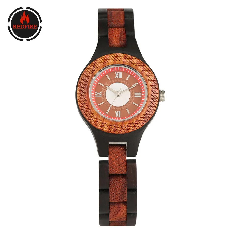 Винтажные модные деревянные часы кварцевые женские элегантные наручные с