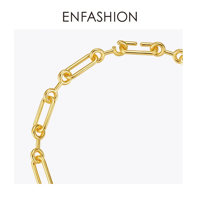 Модные ожерелья цепочки ENFASHION золотого цвета ожерелье чокер женская бижутерия 2020