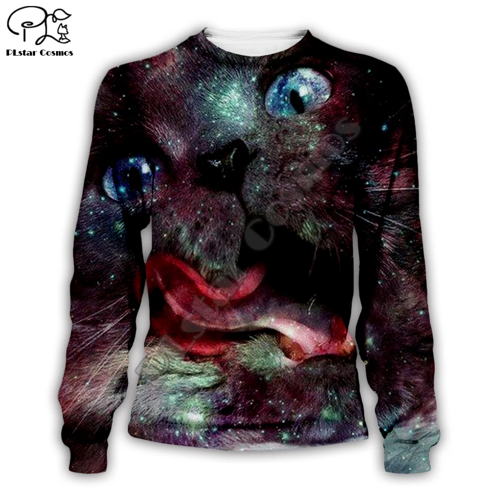 

Men women Halloween costume galaxy cat print 3d hoodies day of dead parade harajuku tshirt Sweatshirts zipper unisex Pullover