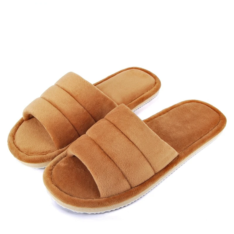 

Winter Men Home Indoor Slippers Flip Flops Soft Plush Warm Casual House Shoes Sandals Male Anti Skid Furry Bedroom Slippers Shoe